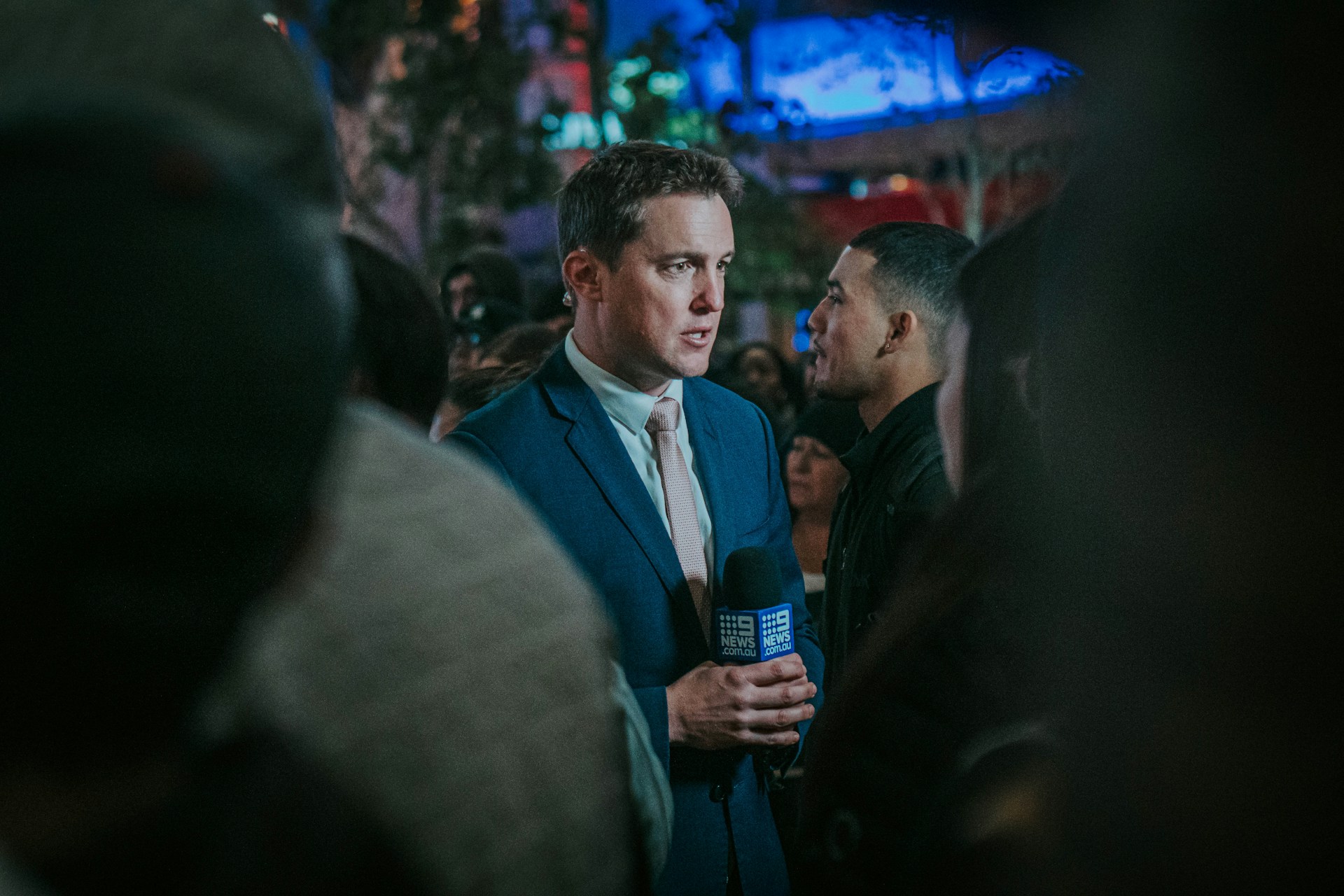 Journalist on camera