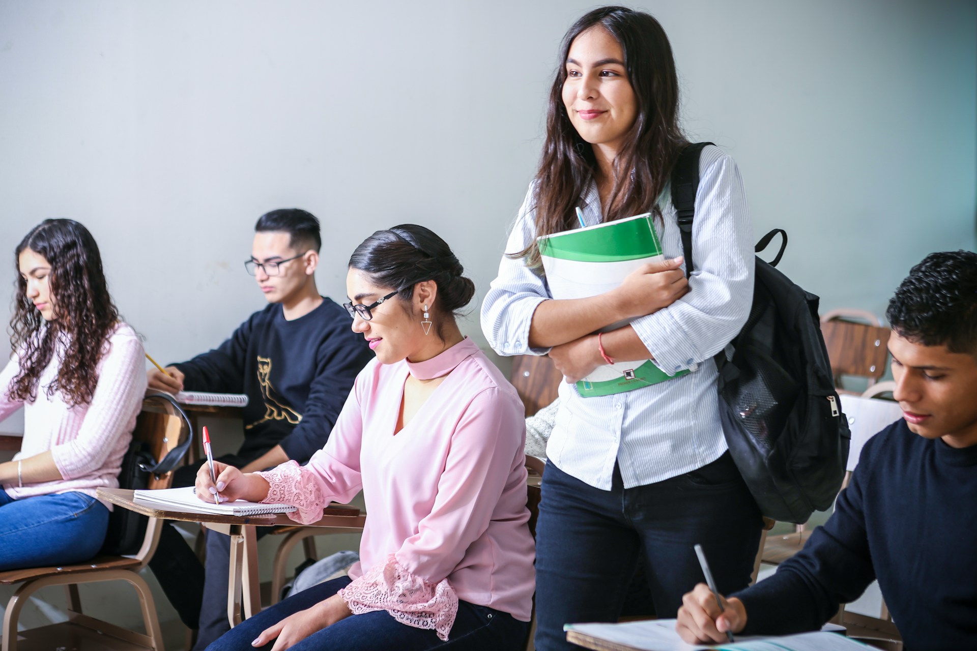 Student in classroom