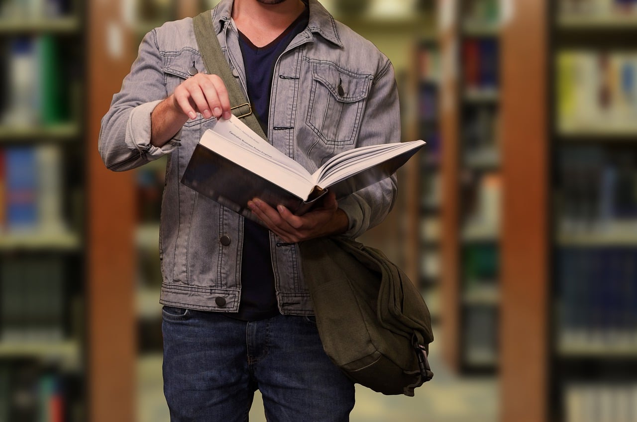 Student with a book