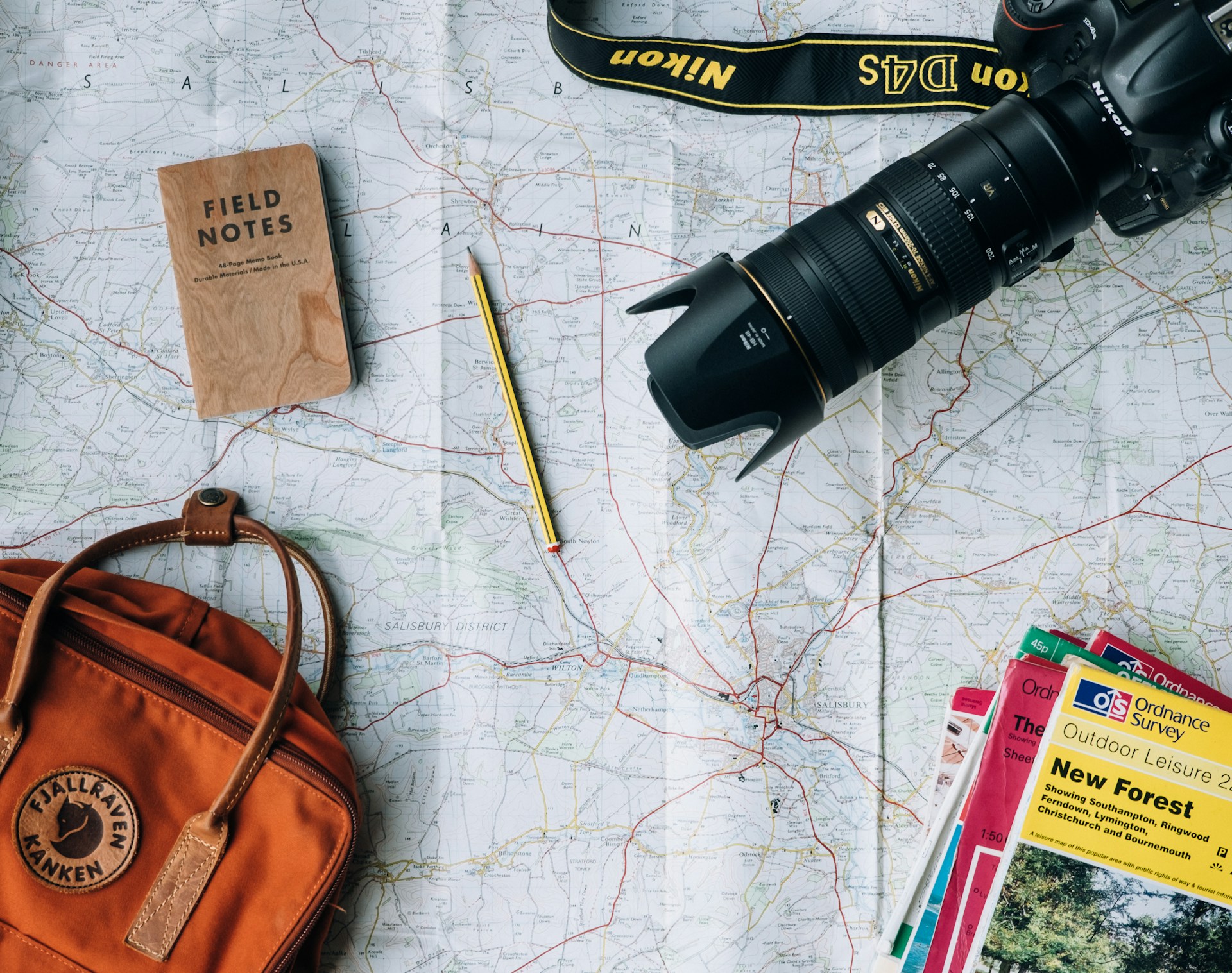 Map with tourism items on it